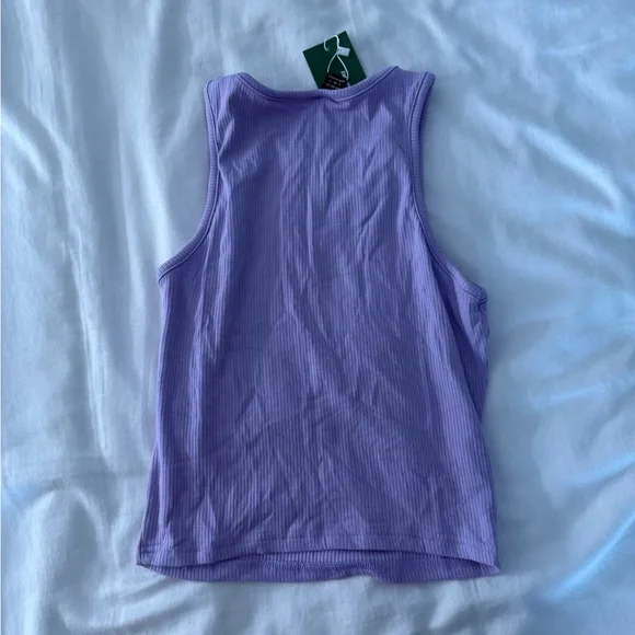 Purple Ribbed Tank Top - Picture 3 of 3